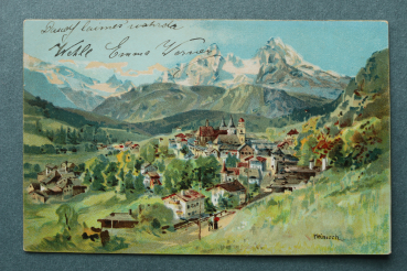 AK Berchtesgaden / 1900 / Künstler Karte Atelier Heinisch / Litho Lithographie / Strasse